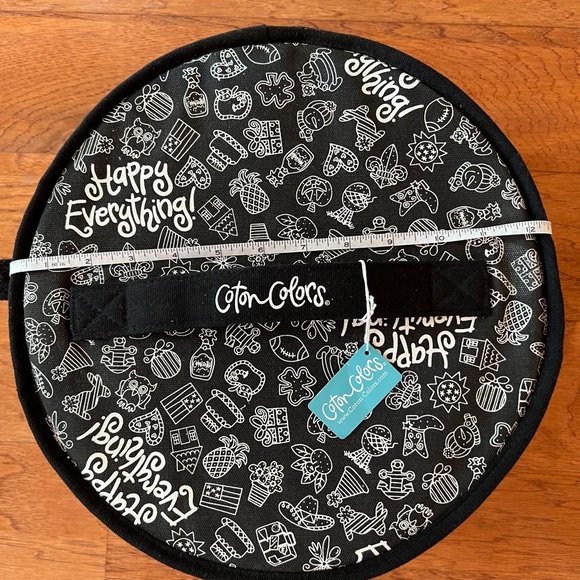 12 inch Happy Everything/Coton Colors Storage Carrier. black. No tears. - Picture 3 of 3